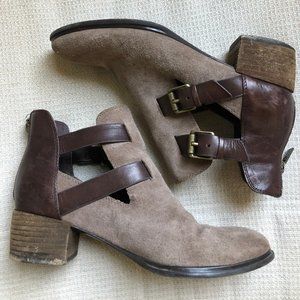 Isola brown buckle booties